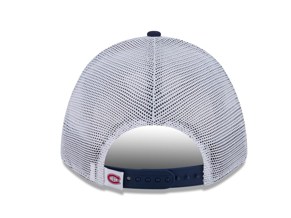 New Era Montreal Canadiens Official Team Color Edition 9Forty M Crown A Frame Trucker Snapback Cap