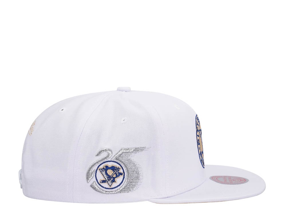 Mitchell & Ness Pittsburgh Penguins 25th Anniversary Winter White Snapback Cap