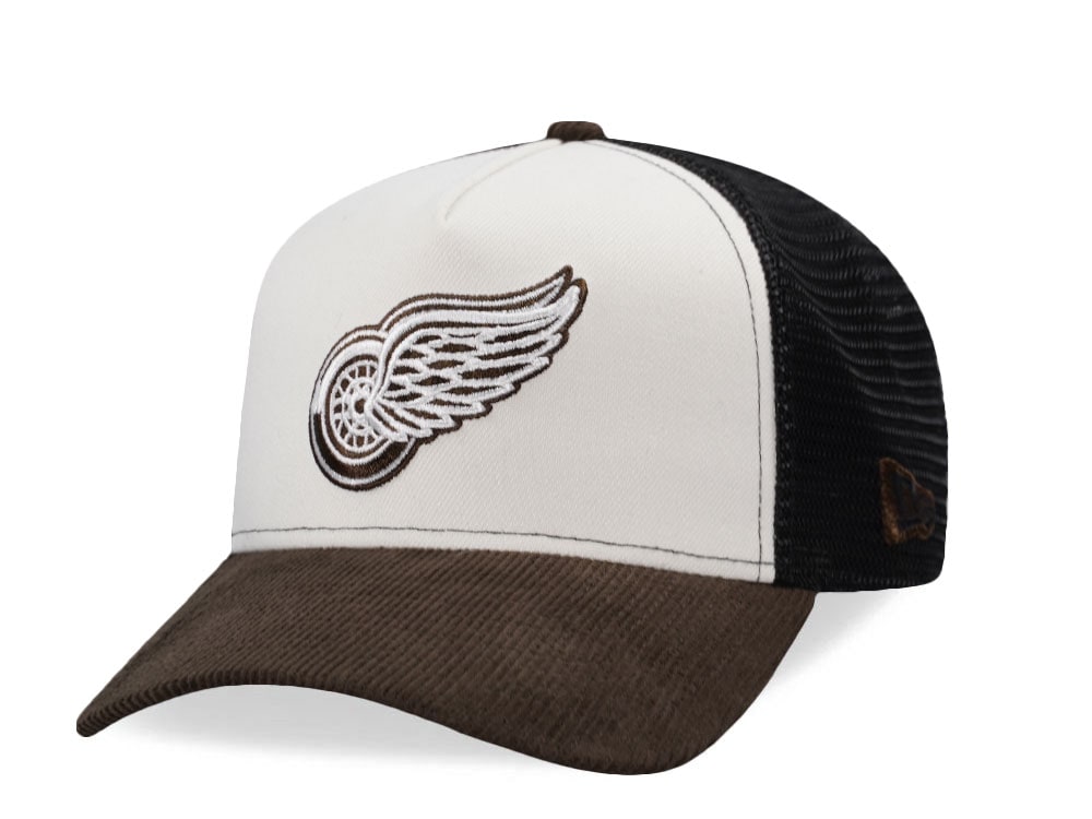 New Era Detroit Red Wings Creme Two Tone Edition 9Forty A Frame Trucker Snapback Cap
