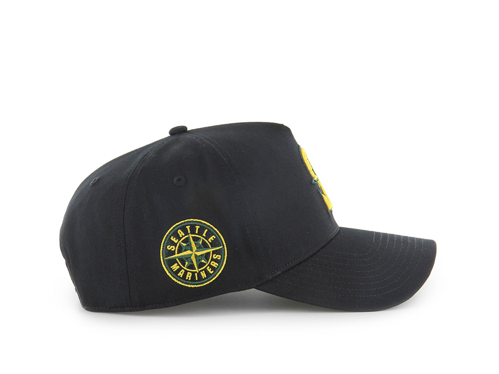 47Brand Seattle Mariners Cooperstown Black Edition MVP Snapback Cap