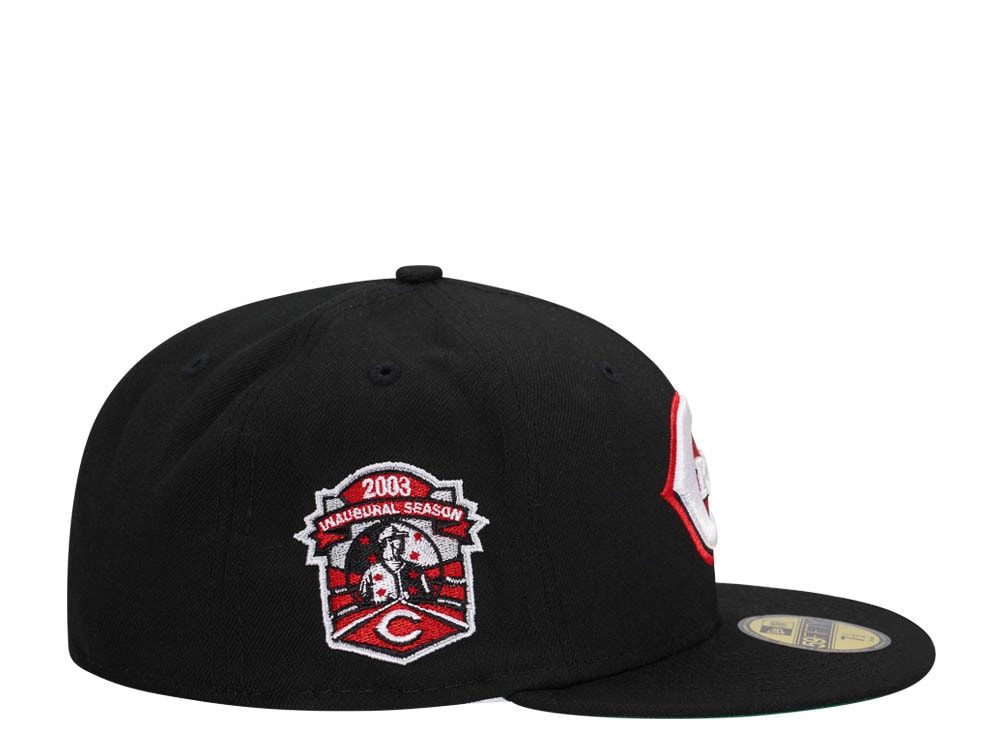 New Era Cincinnati Reds Inaugural Season 2003 Black Dome Throwback Edition 59Fifty Fitted Cap