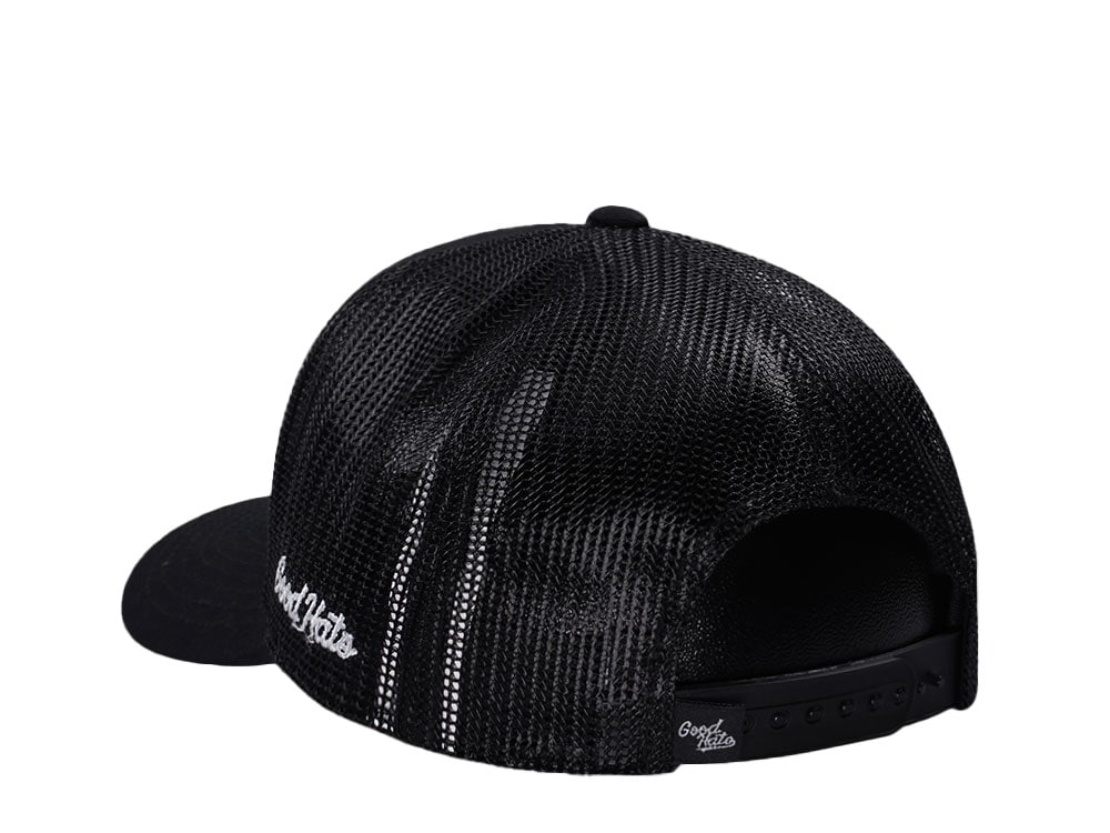 Good Hats Blank Black Trucker Snapback Cap