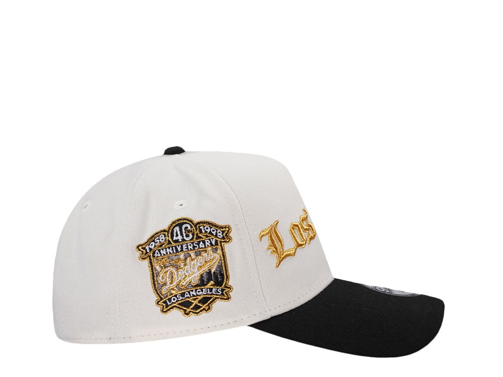 New Era Los Angeles Dodgers 40th Anniversary Metallic Chrome Two Tone Edition 9Forty A Frame Snapback Cap