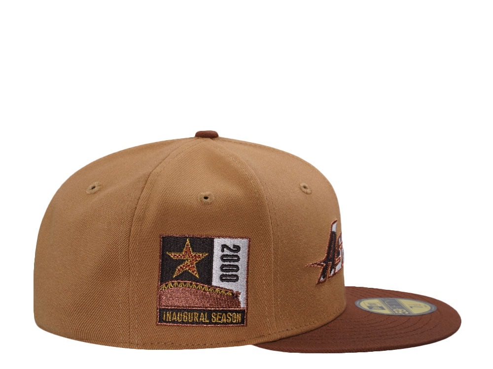 New Era Houston Astros Inaugural Season 2000 Wheat Two Tone Edition 59Fifty Fitted Cap