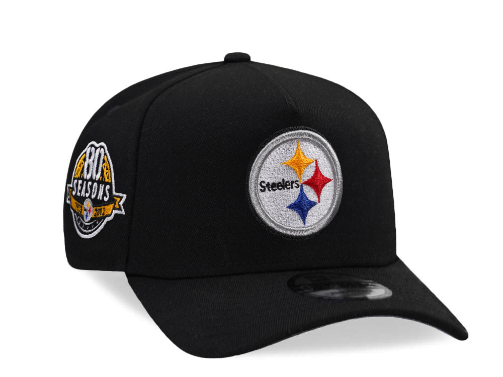 New Era Pittsburgh Steelers 80 SeasonsBlack Prime Edition 9Forty A Frame Snapback Cap