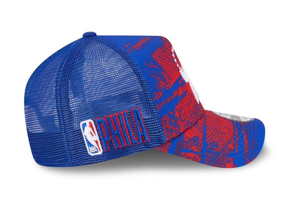 New Era Philadelphia 76ers NBA Tip Off 2024 Trucker 9Forty A Frame Snapback Cap