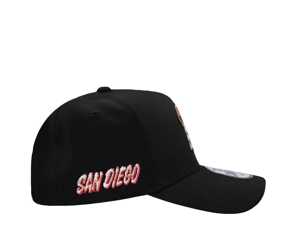 New Era San Diego Padres Black Prime Edition 9Forty A Frame Snapback Cap