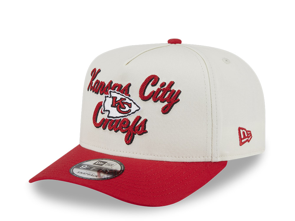 New Era Kansas City Chiefs Chainstitch 9Fifty A Frame Snapback Cap