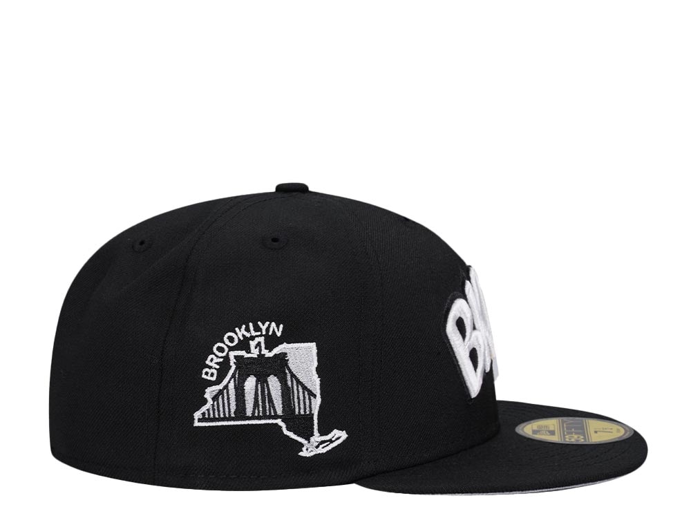 New Era Brooklyn Nets Black Bridge Classic Edition 59Fifty Fitted Cap