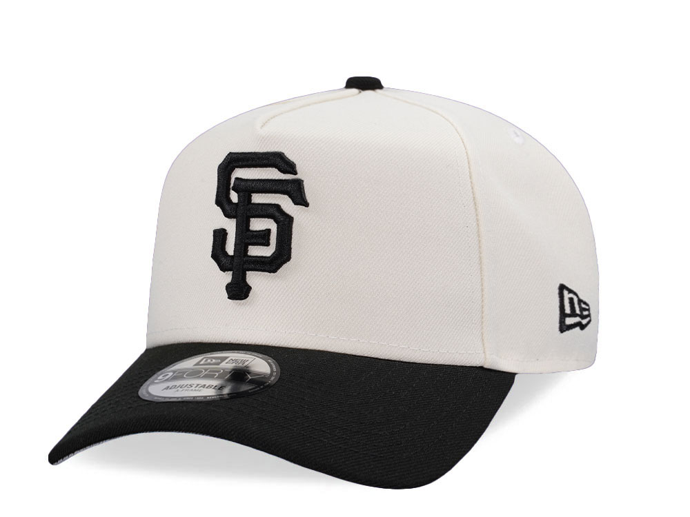 New Era San Francisco Giants Chrome Black Two Tone Edition 9Forty A Frame Snapback Cap