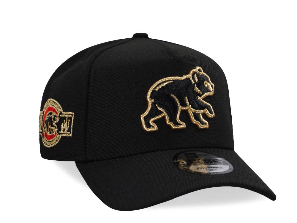 New Era Chicago Cubs Spring Training Blackout Gold Edition 9Forty A Frame Snapback Cap