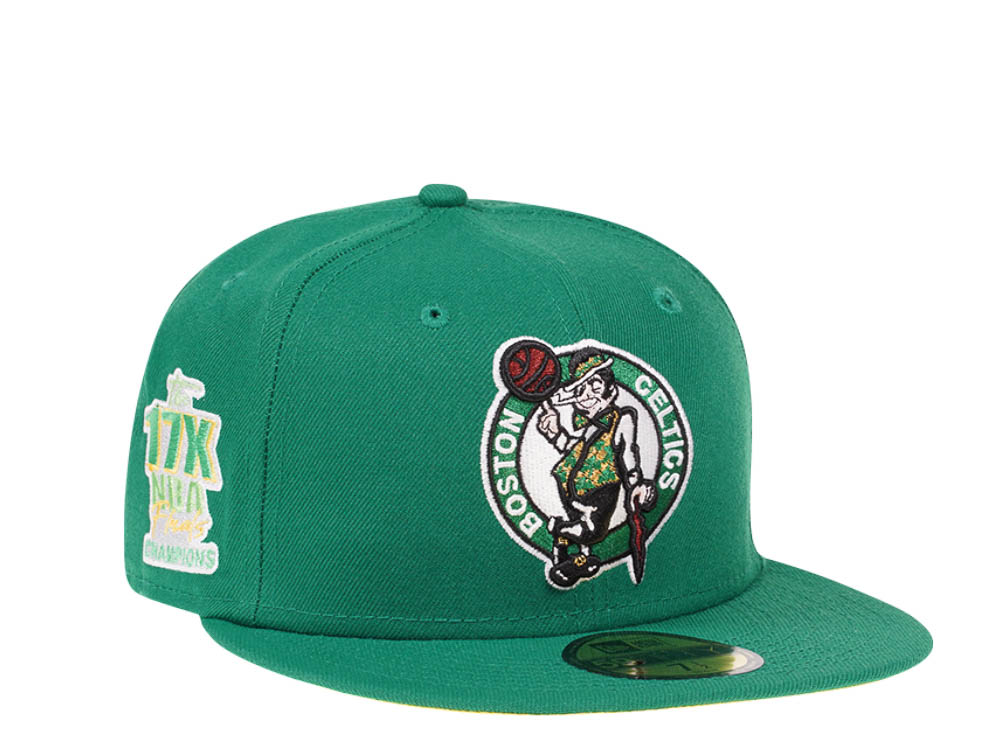 New Era Boston Celtics Citruspop Patch The 17x NBA Finals Champions 59fifty Fitted Cap