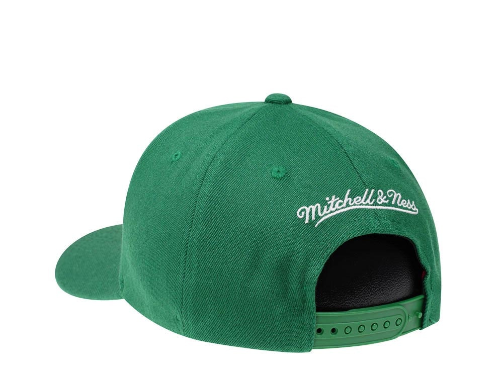 Mitchell & Ness Boston Celtics Team Ground Red Line Solid Flex Green Snapback Cap
