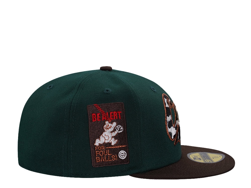 New Era Chicago Cubs Stay Alert Dark Green Two Tone Edition 59Fifty Fitted Cap