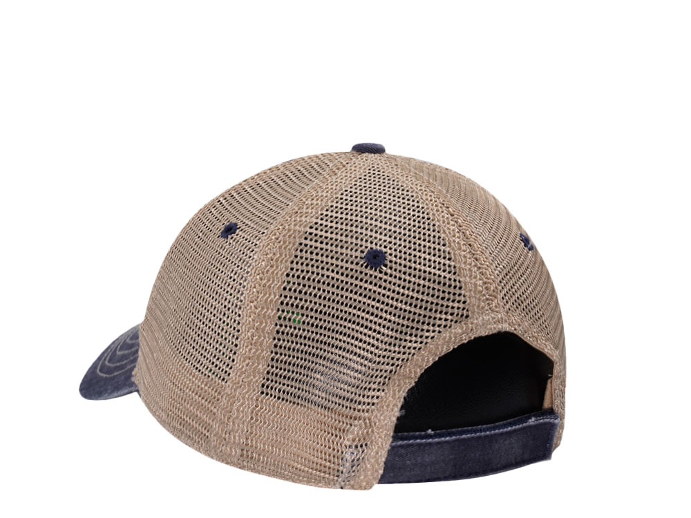 John Deere Logo Navy Trucker Strapback Cap