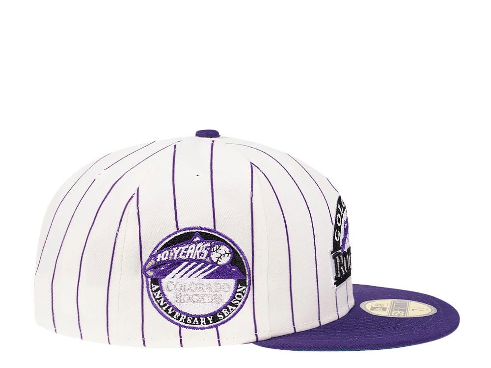 New Era Colorado Rockies 10th Anniversary Pinstripe Heroes Elite Edition 59Fifty Fitted Cap
