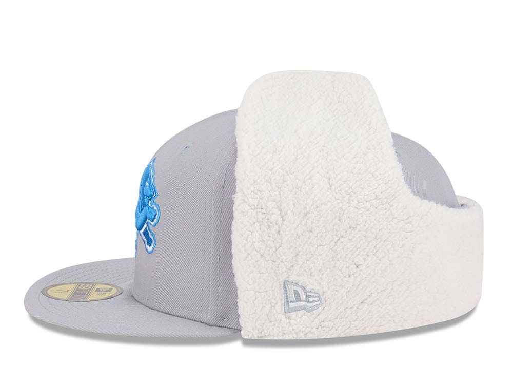 New Era Detroit Lions Classic Gray 59Fifty Dogear Fitted Cap