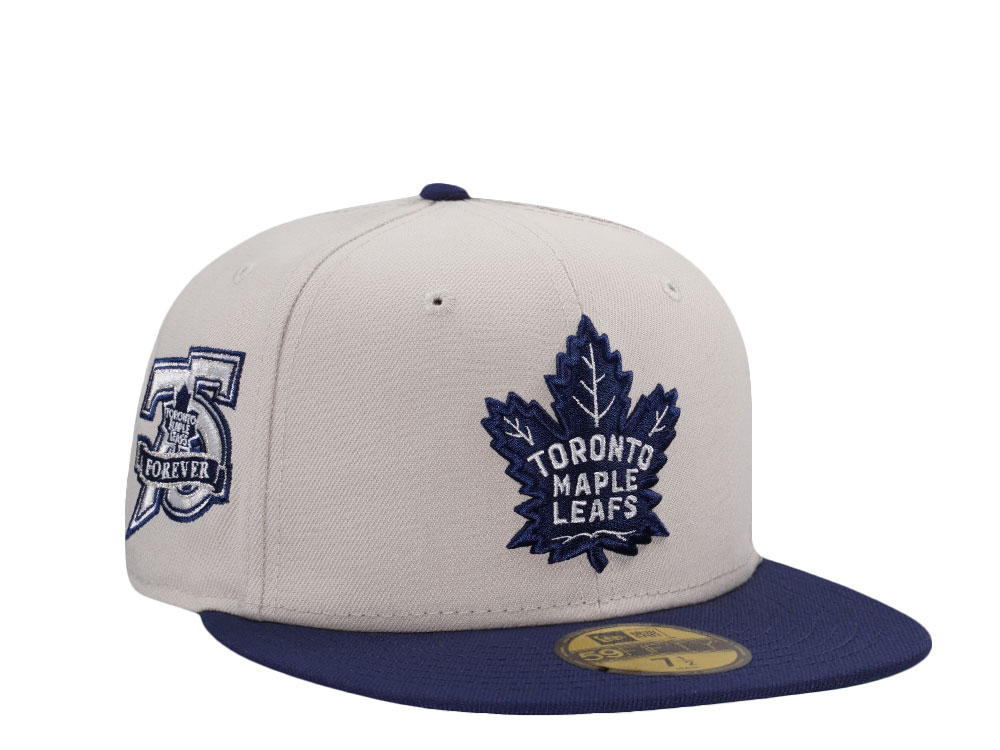 New Era Toronto Maple Leafs 75th Anniversary Chrome Two Tone Edition 59Fifty Fitted Cap