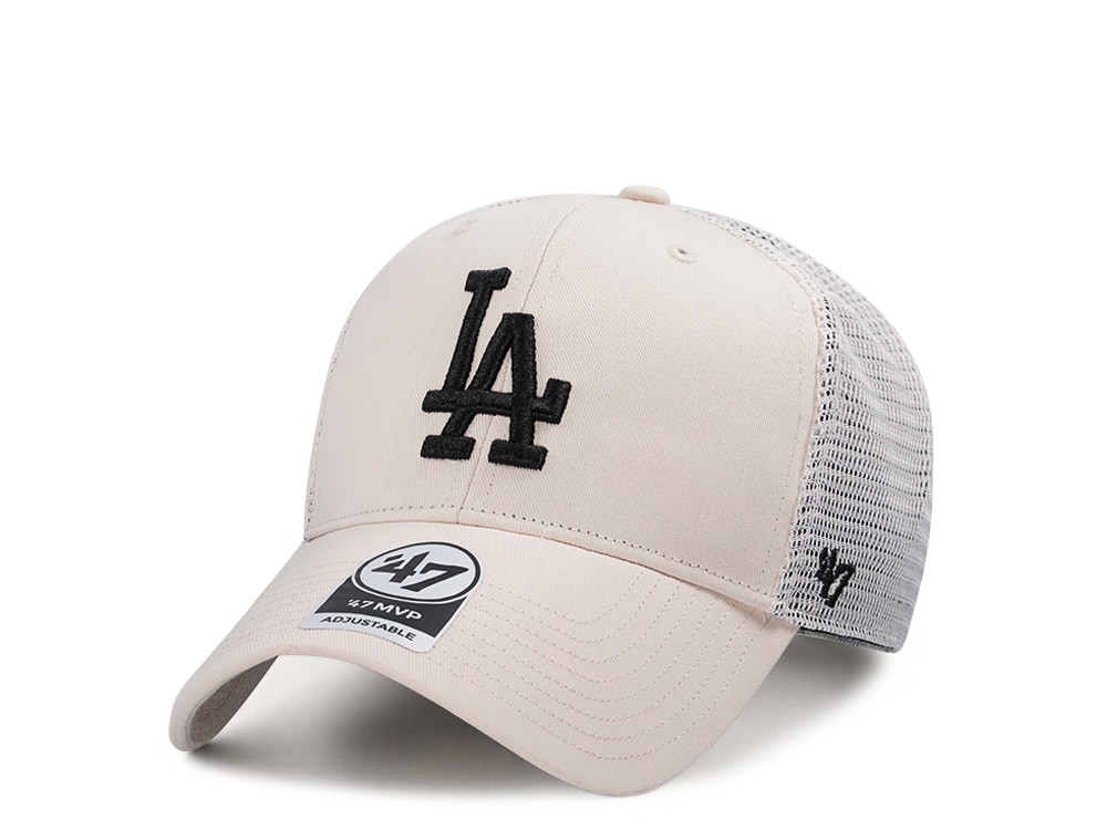 47Brand Los Angeles Dodgers Natural Branson MVP Trucker Snapback Cap
