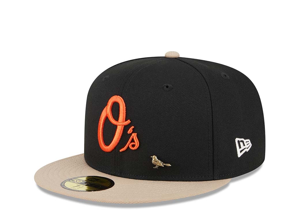 New Era Baltimore Orioles 50th Anniversary Varsity Pin Two Tone Edition 59Fifty Fitted Cap
