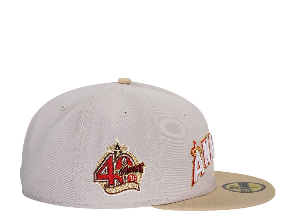 New Era Anaheim Angels 40th Anniversary Sneaky Gold Two Tone Edition 59Fifty Fitted Cap