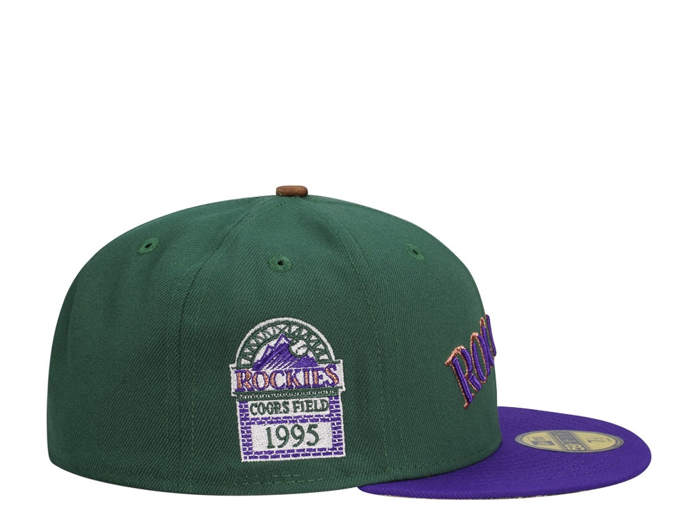 New Era Colorado Rockies Coors Field 1995 Purple Realtree Two Tone Edition 59Fifty Fitted Cap