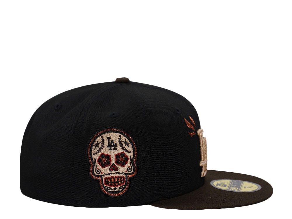 New Era Los Angeles Dodgers Skull Black Two Tone Edition 59Fifty Fitted Cap