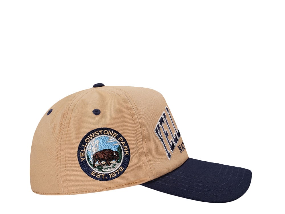 American Needle Yellowstone National Park Roscoe Beige Snapback Cap