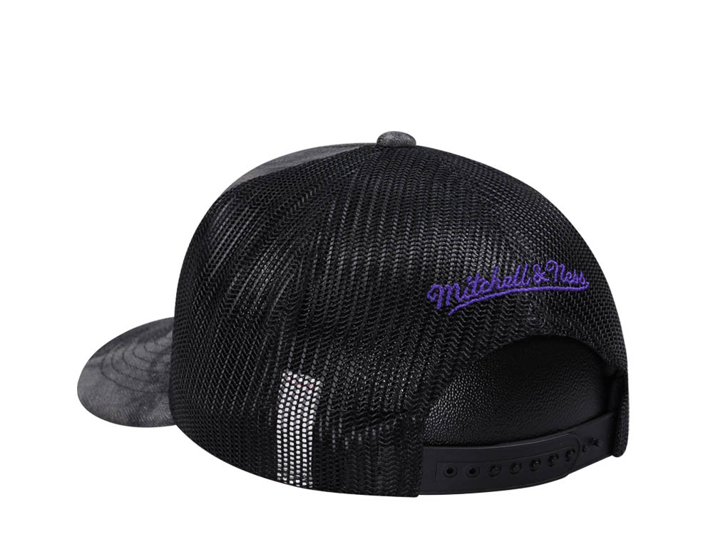 Mitchell & Ness Milwaukee Bucks Burnt Ends Black Trucker Snapback Cap