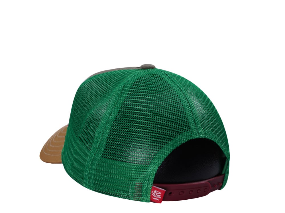 Djinns Fukushima Surf Club Olive Trucker Snapback Cap