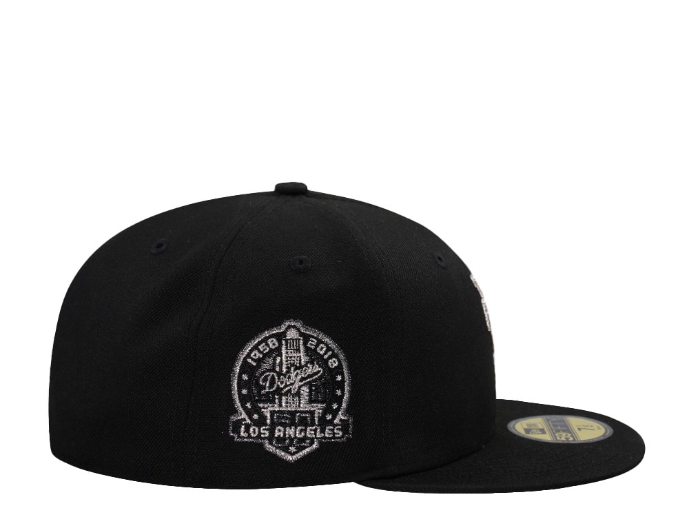 New Era Los Angeles Dodgers 60th Anniversary Upside Down Black Prime Edition 59Fifty Fitted Cap