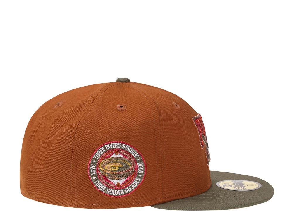 New Era Pittsburgh Pirates Three Rivers Heavy Metallic Bourbon Two Tone Edition 59Fifty Fitted Cap
