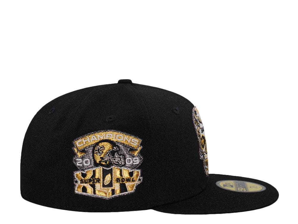 New Era New Orleans Saints Super Bowl Champions 2009 Skull Metallic Glow Prime Edition 59Fifty Fitted Cap