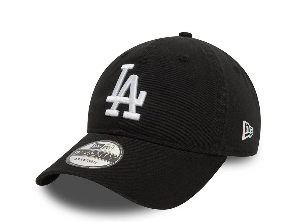 New Era Los Angeles Dodgers Washed Black and White 9Twenty Strapback Cap