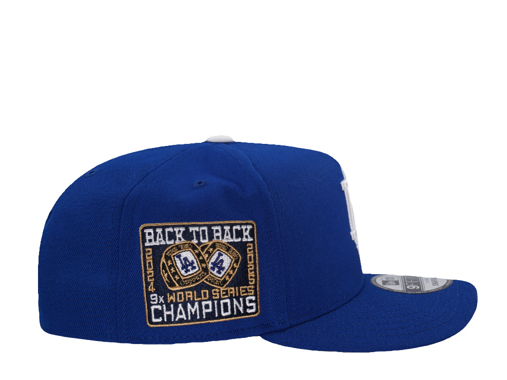 New Era Los Angeles Dodgers  Back to Back World Series Blue Classic Edition 9Fifty A Frame Snapback Cap