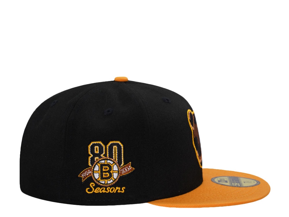 New Era Boston Bruins 80 Seasons Black Two Tone Edition 59Fifty Fitted Cap