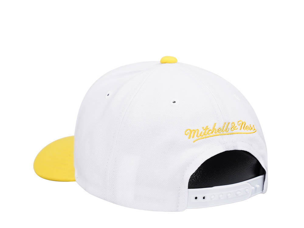 Mitchell & Ness Indiana Pacers Team Two Tone 2.0 Pro White Snapback Cap