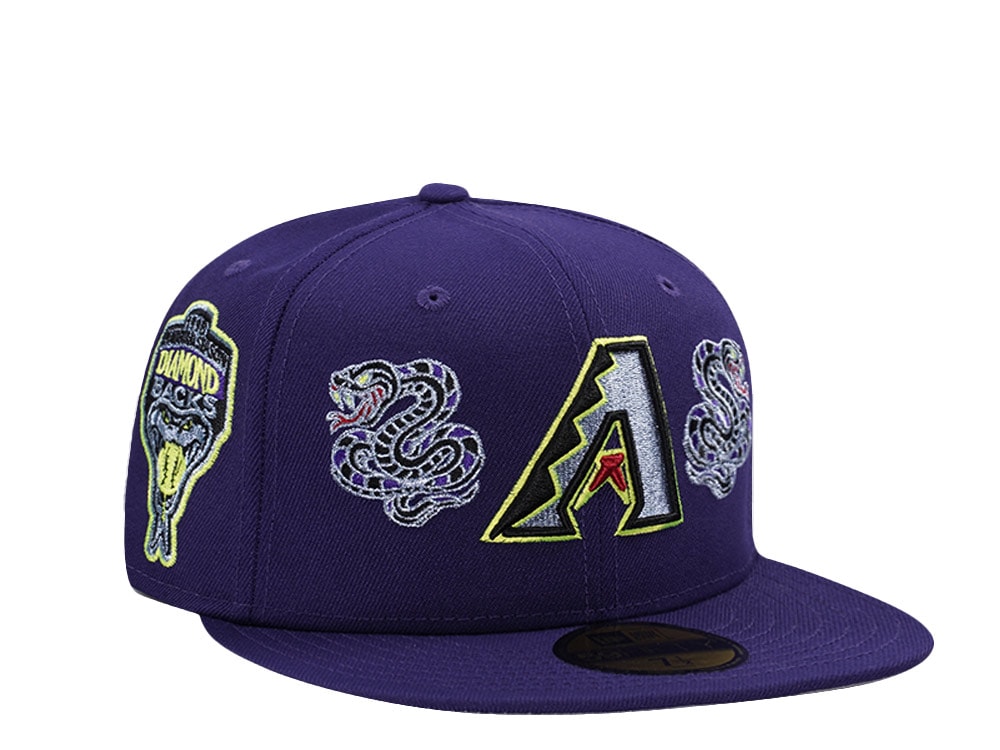 New Era Arizona Diamondbacks Inaugural Season 1998 Snake Purple Prime Edition 59Fifty Fitted Cap