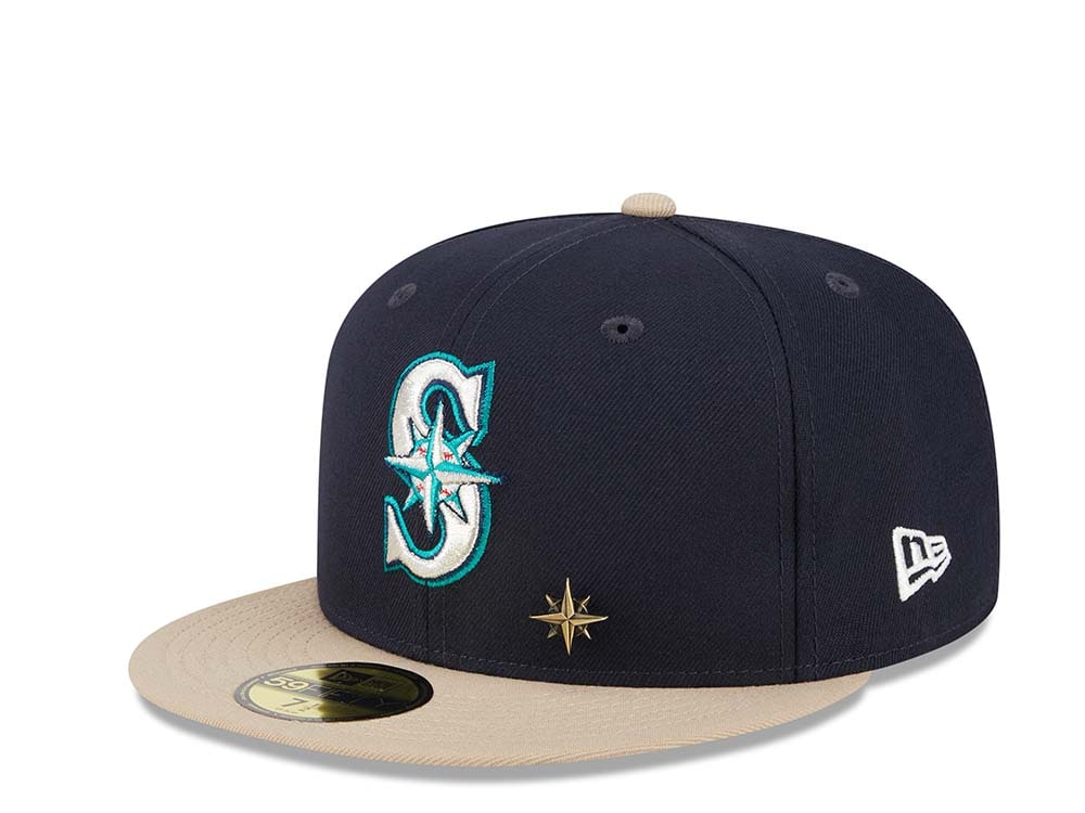 New Era Seattle Mariners 30th Anniversary Varsity Pin Two Tone Edition 59Fifty Fitted Cap
