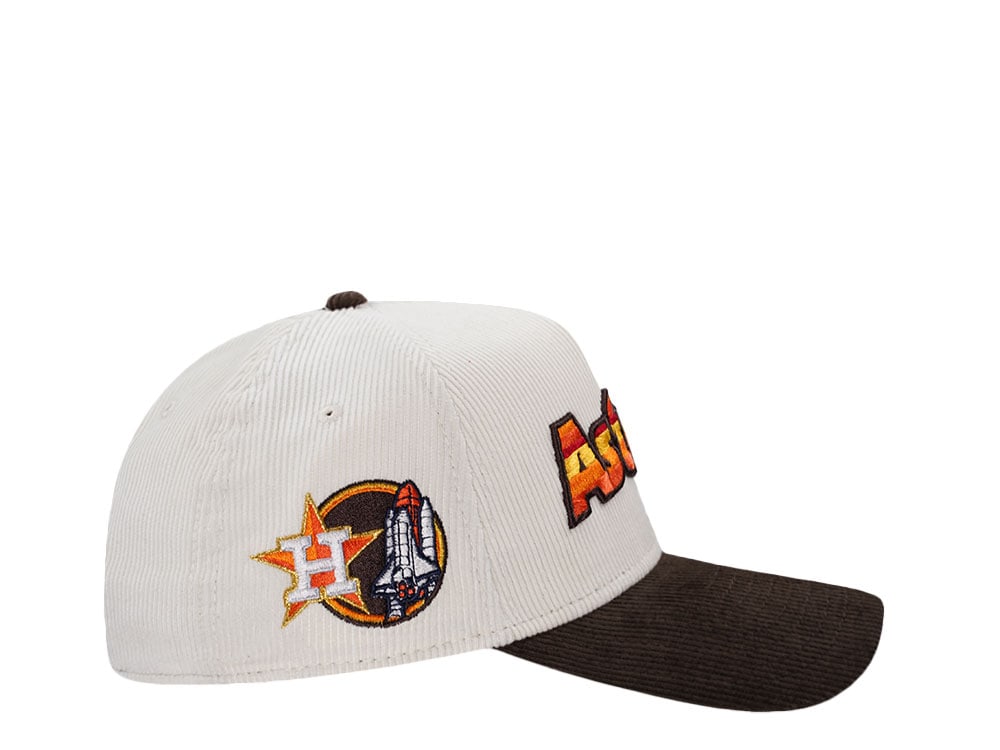 New Era Houston Astros Chrome Corduroy Prime Edition 9Forty A Frame Snapback Cap