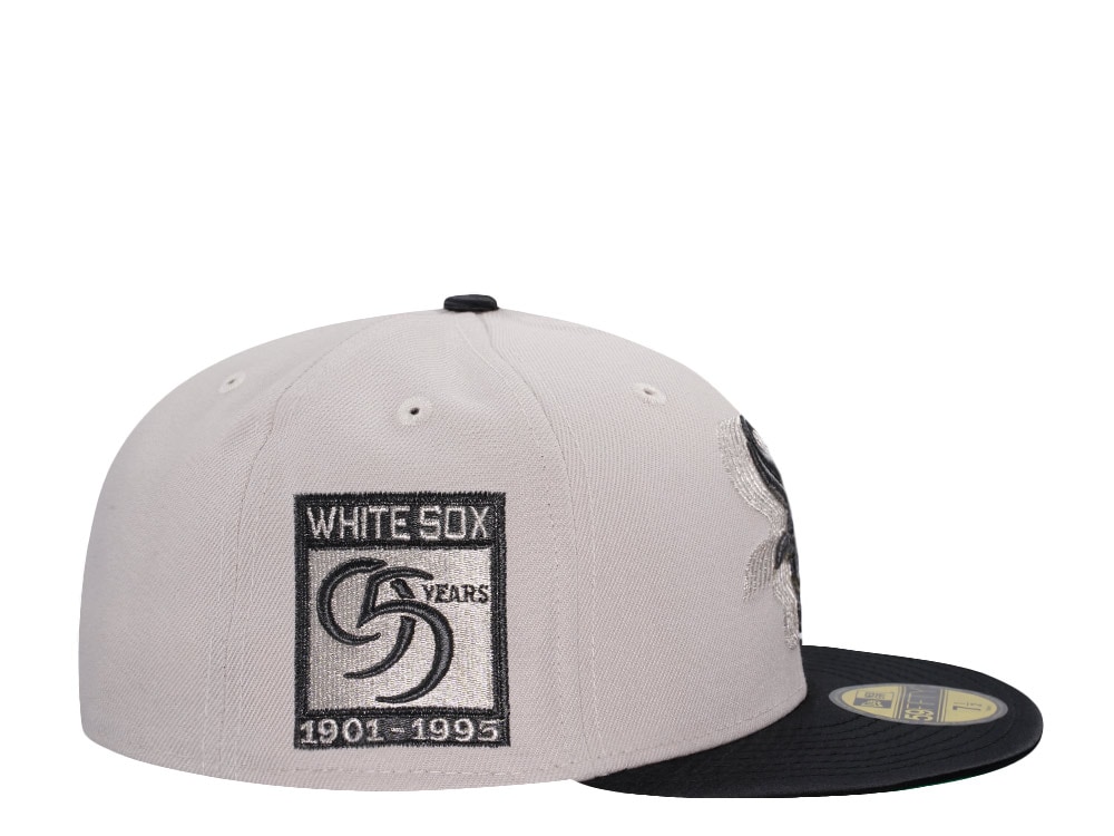 New Era Chicago White Sox 95 Years Cascading Stone Satin Brim Two Tone Edition 59Fifty Fitted Cap