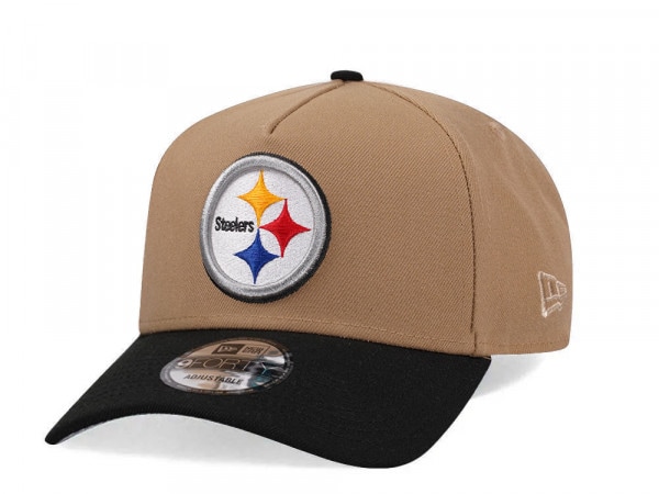 New Era Pittsburgh Steelers Khaki Two Tone Edition 9Forty A Frame Snapback Cap