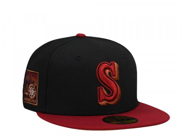 New Era Seattle Mariners 40th Anniversary Brick Peanut Two Tone Edition 59Fifty Fitted Cap