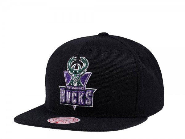 Mitchell & Ness Milwaukee Bucks Wool Solid Snapback Cap