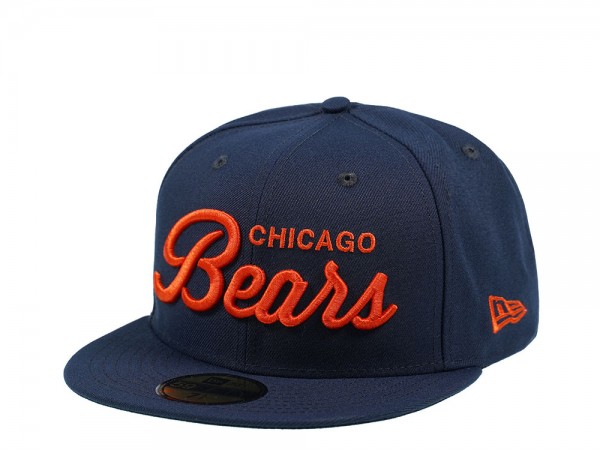 New Era Chicago Bears Script Edition 59Fifty Fitted Cap