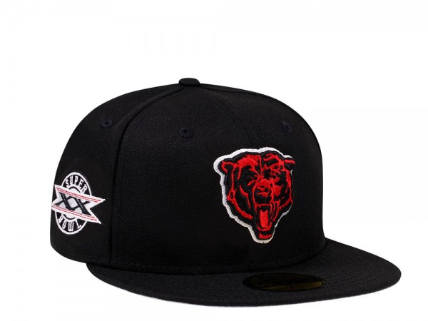 New Era Chicago Bears Super Bowl XX Black Crimson Collection 59Fifty Fitted Cap