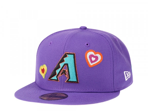 New Era Arizona Diamondbacks Purple Chainstitchheart Edition 59Fifty Fitted Cap
