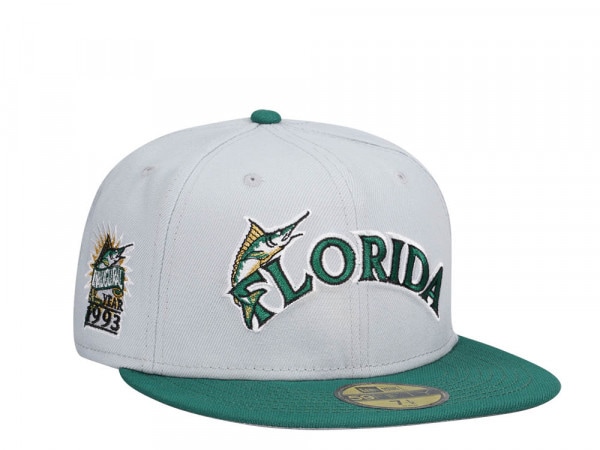 New Era Florida Marlins Inaugural Year 1993 Dolphin Gold Two Tone Edition 59Fifty Fitted Cap